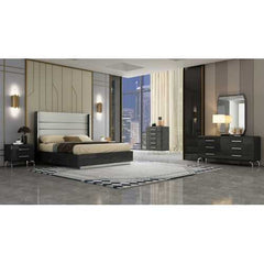 60" X 80" X 60" Gray Stainless Steel Queen Bed