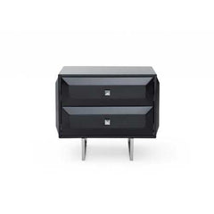 27" X 20" X 23" Black Chrome Nightstand