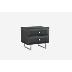 27" X 20" X 23" Gray Chrome Nightstand