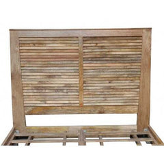 60" X 80" X 61" Natural/Black Iron Wood Queen Size Bed