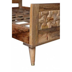 62" X 82" X 42" Honey Wood Queen Size Bed