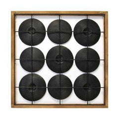 Distressed Multi-Color Metal & Wood Framed Plates