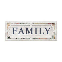 Distressed Shabby Chic Floral Family Framed Wall Art