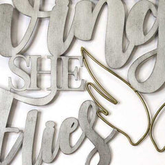 Gold Brave Wings Metal Wall Decor