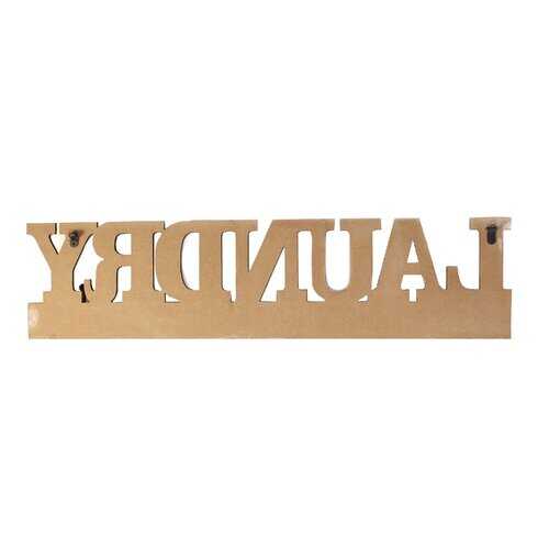 Distressed Wood "Laundry" Wall Hooks