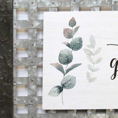 "Love Grows Here" Woven Galvanized Metal Wall Decor