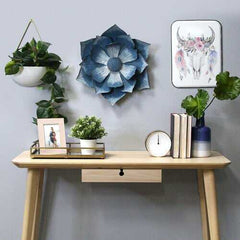 Pastel Boho Cow Metal Wall Decor