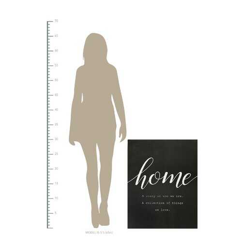 Matte Black "Home" Oversized Wall Decor