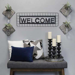 Set of 4 Hanging Glass Vase on Tile Wall Decor
