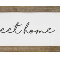 Scripted "Home Sweet Home" Metal & Wood Wall Decor