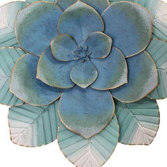 Blue Ombre Metal Flower Wall Decor