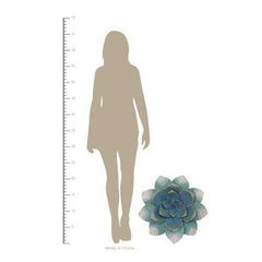 Blue Ombre Metal Flower Wall Decor