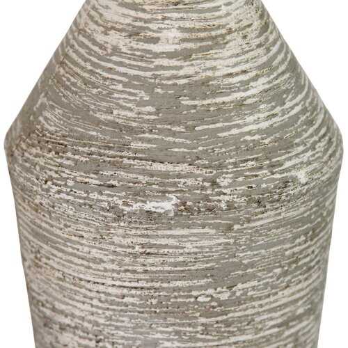 13" Boho Vibe Earth Tone Metal Decorative Table Vase