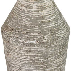 13" Boho Vibe Earth Tone Metal Decorative Table Vase