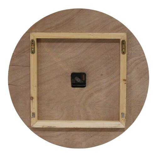 21" Round Distressed Wood-Grain Whitewash / Wall Clock