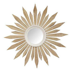 30" Wood Framed Ray of Sunshine Wall Mirror