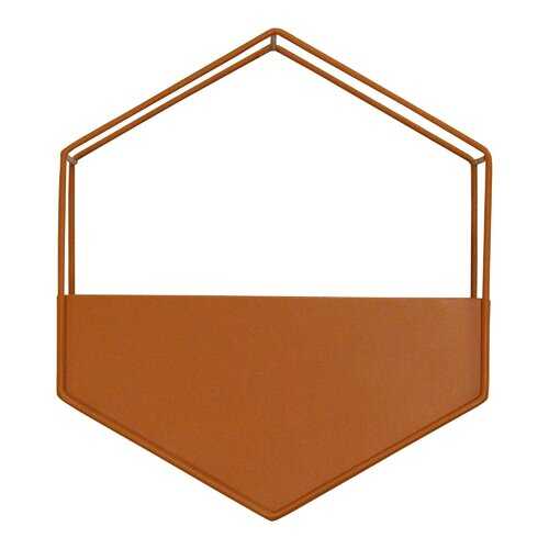 Orange Metal Wall Planter