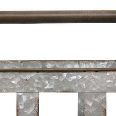 Galvanized Handcrafted Metal Wall Hanging Basket