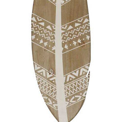 Tribal Print Wood Feathers 3D Wall Art Set of 2