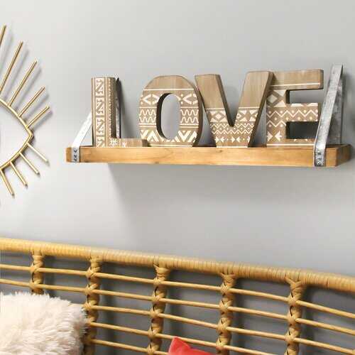 Tribal Design Love 3D Wood Wall or Table Decor