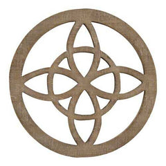 Celtic Inspired Design Wood Medallion Wall Art Deep Tone