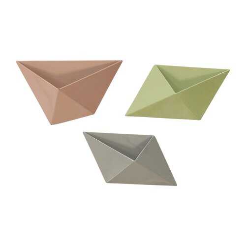 S 3 Tropical Tricolor Wall Planters