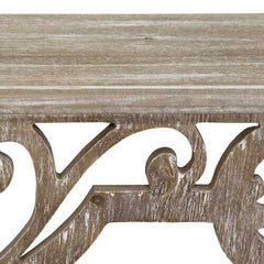 Distressed Vintage Wood Scroll Wall Shelf