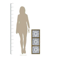 Distressed Mykonos Medallion Metal and Wood Wall Decor