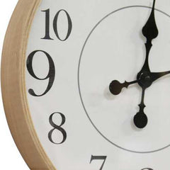 14" Maple Finish Wood Frame Wall Clock