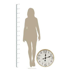 14" Maple Finish Wood Frame Wall Clock
