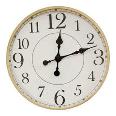 14" Maple Finish Wood Frame Wall Clock