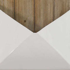 Wood and White Metal Wall Hanging Mailbox