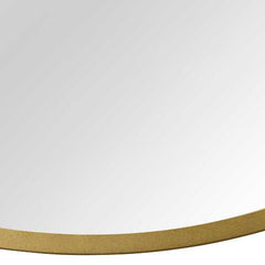 28" Aubrey Gold Metal Framed Wall Mirror