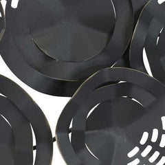 Black Matte w/ Gold Edge Metal Centerpiece Wall Decor