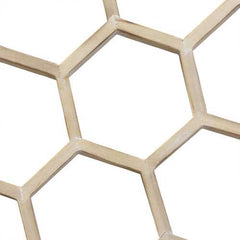 Whitewash Honeycomb Wood Wall Art
