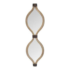 Brown Metal Teardrop Framed Wall Mirror