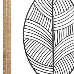 Distressed Outdoor Metal Leaf and Wood Frame Wall Art