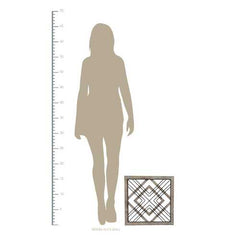 Sqaure Wood & Metal Geometric Plate Wall Decor