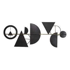 41" Glossy Abstract Metal Centerpiece