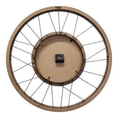 28" White Wood & Metal Frame / Wall Clock