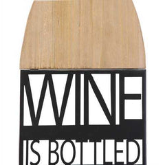 "Wine is Bottled Poetry" Metal and Wood Wall Decor
