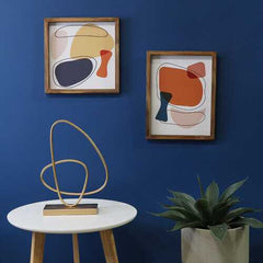 Multi Color Mid Century Mod Abstract 1 Framed Wall Art