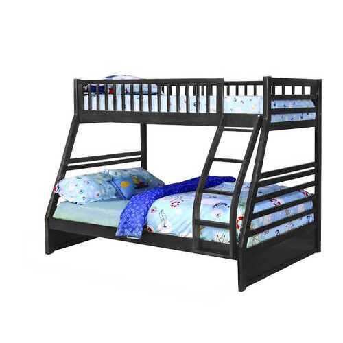 78.75" X 42.5-57.25" X 65" Grey Manufactured Wood and  Solid Wood Twin or Full Bunk Bed