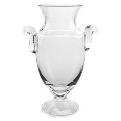 14" Mouth Blown Crystal European Made Trophy Vase
