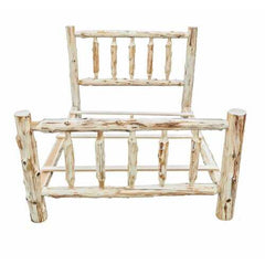 Rustic and Natural Cedar Double Traditional Log Bed