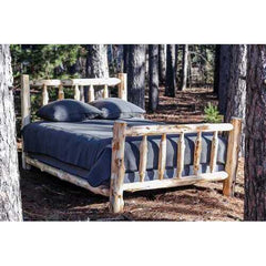 Rustic and Natural Cedar Queen Traditional Log Bed