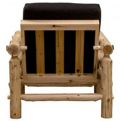 Authentic Log Cabin Natural Cedar Futon Chair and Ottoman Set