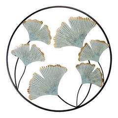 Floral Metal Decor with Gold Metallic Finish