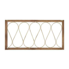 Flowing Metal Wood Panel with white-Washed Distressed Finish
