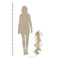 Fish Wall Art Decor with Matte Black Metal Outlines